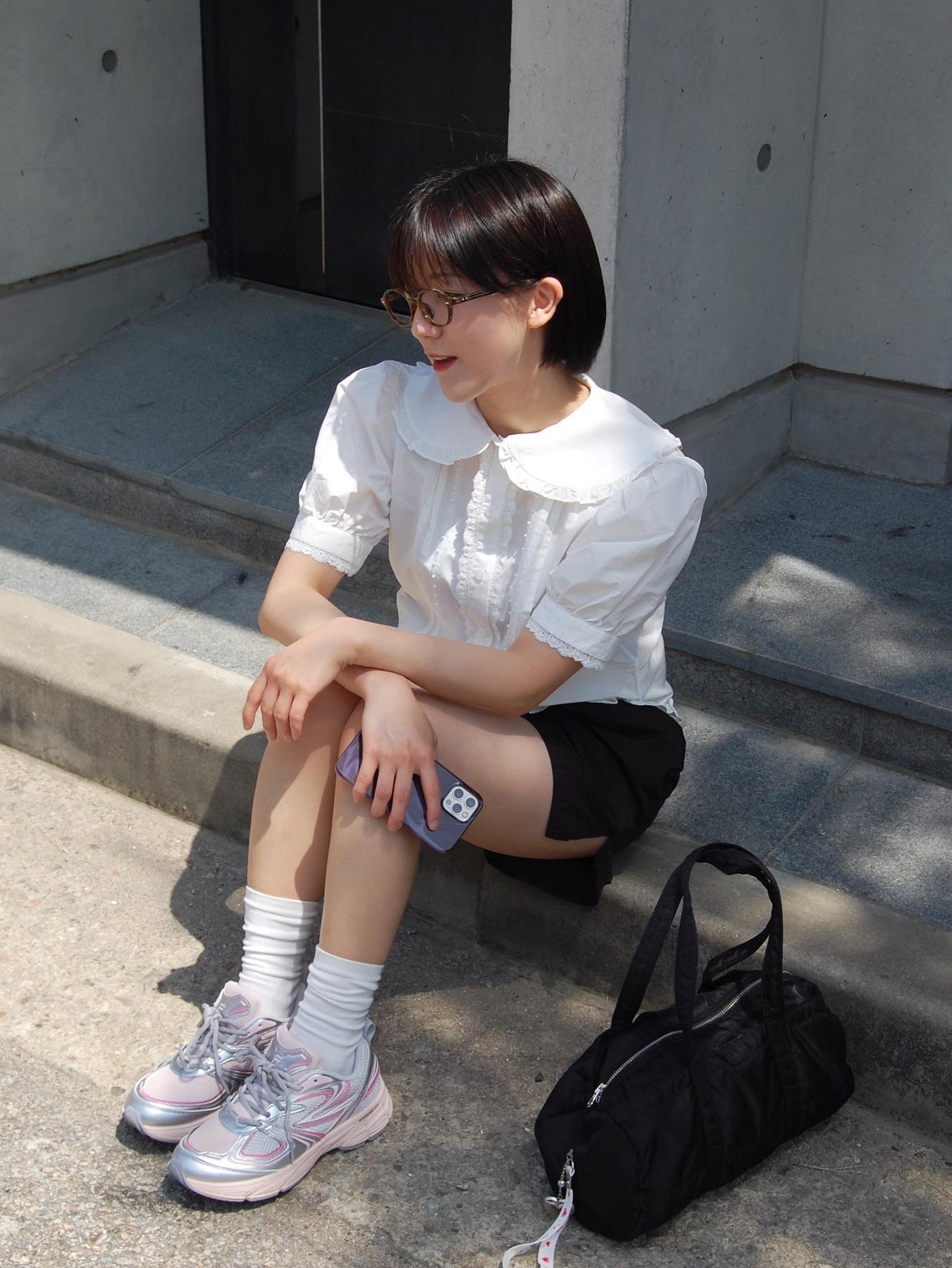 Fila Interun Pink Blossom 착용 스타일 - 1
