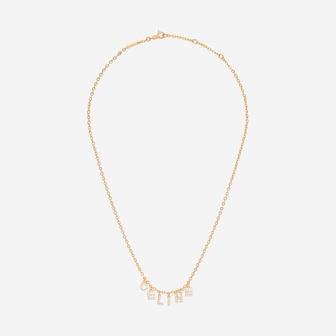 (W) Celine Paris Strass Necklace in Brass with Gold Finish and Crystals Gold 상세 이미지 1