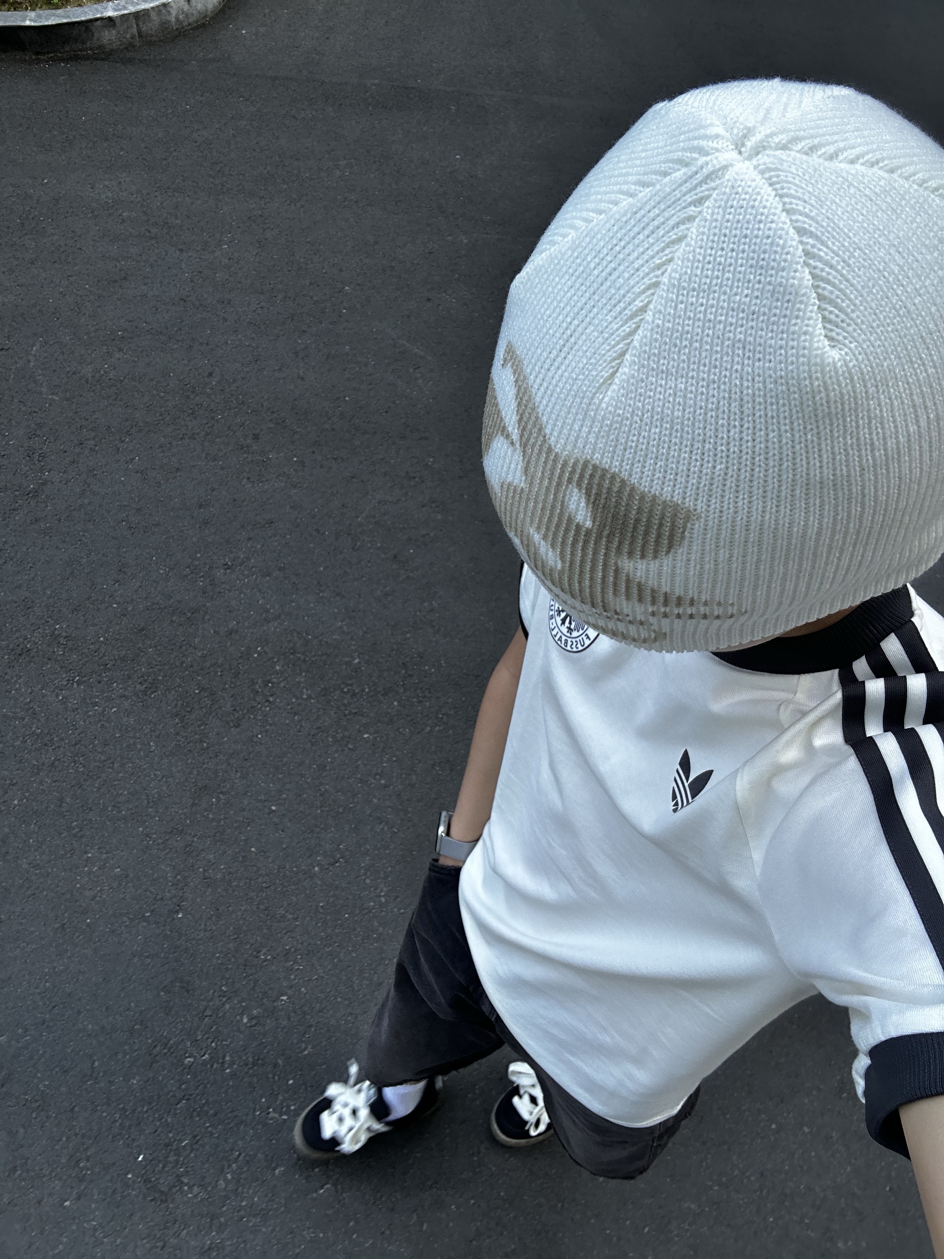 Adidas German Adicolor Classic 3-Stripes T-Shirt Off White - KR Sizing, Adidas Adimatic Core Black Off White 착용 스타일