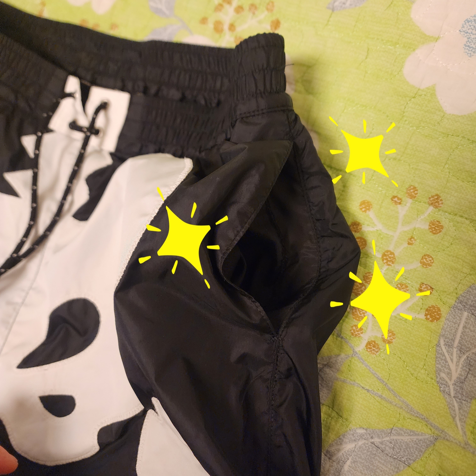 Kapital Nylon Bone Swimsuit Black 착용 스타일 - 2