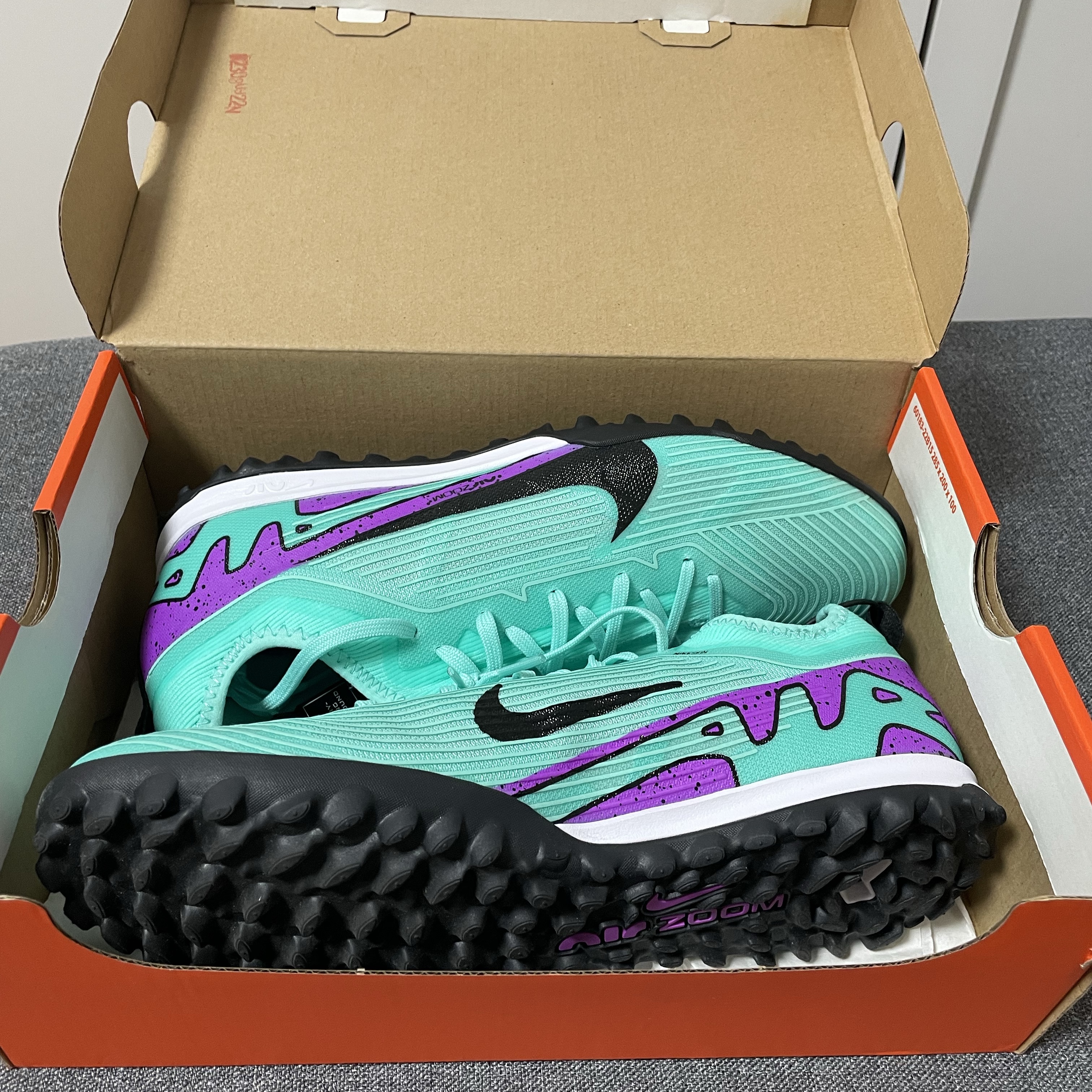 Nike Zoom Mercurial Vapor 15 Pro TF Hyper Turquoise Fuchsia Dream 착용 스타일