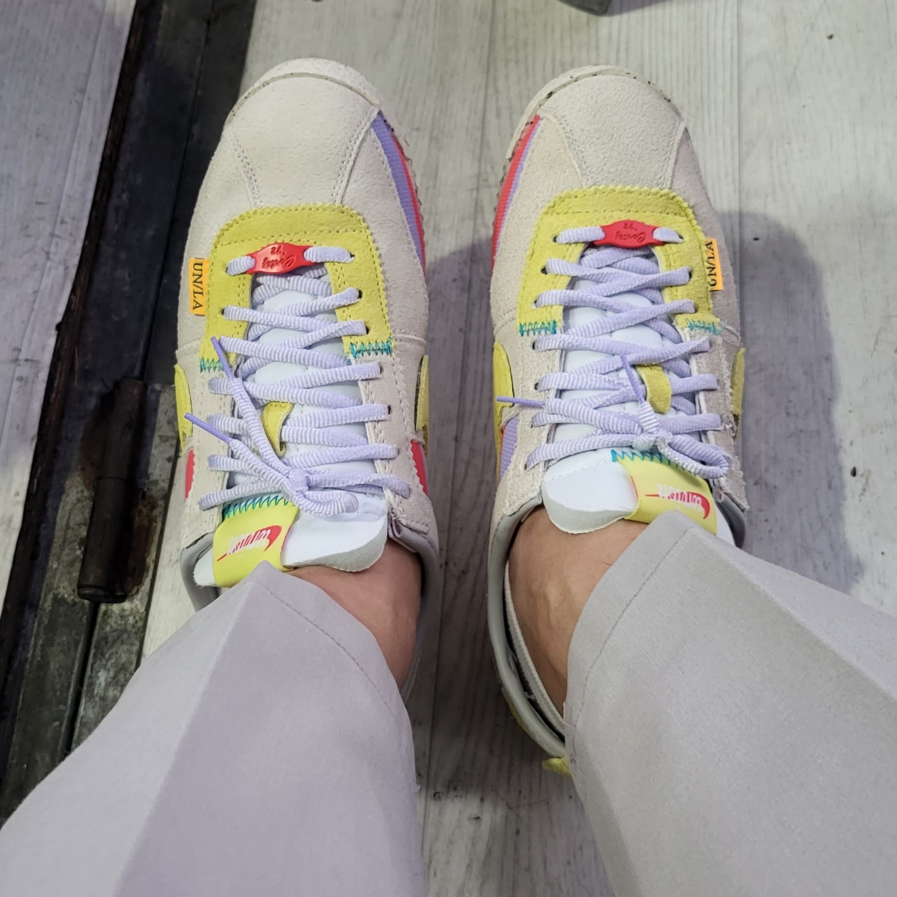 Nike x Union Cortez SP Lemon Frost 착용 스타일 - 1