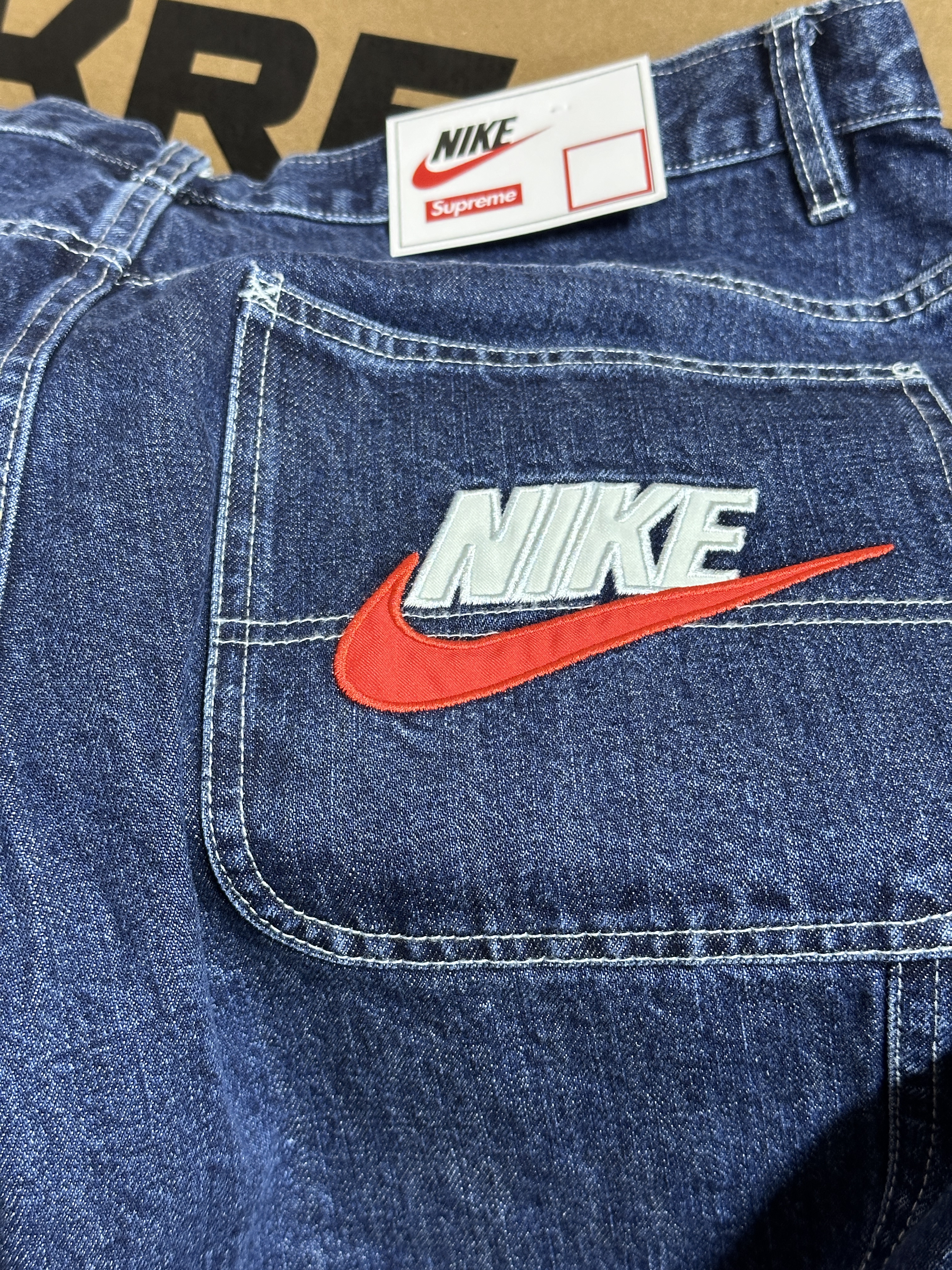 Supreme x Nike Denim Short Indigo - 24SS 착용 스타일
