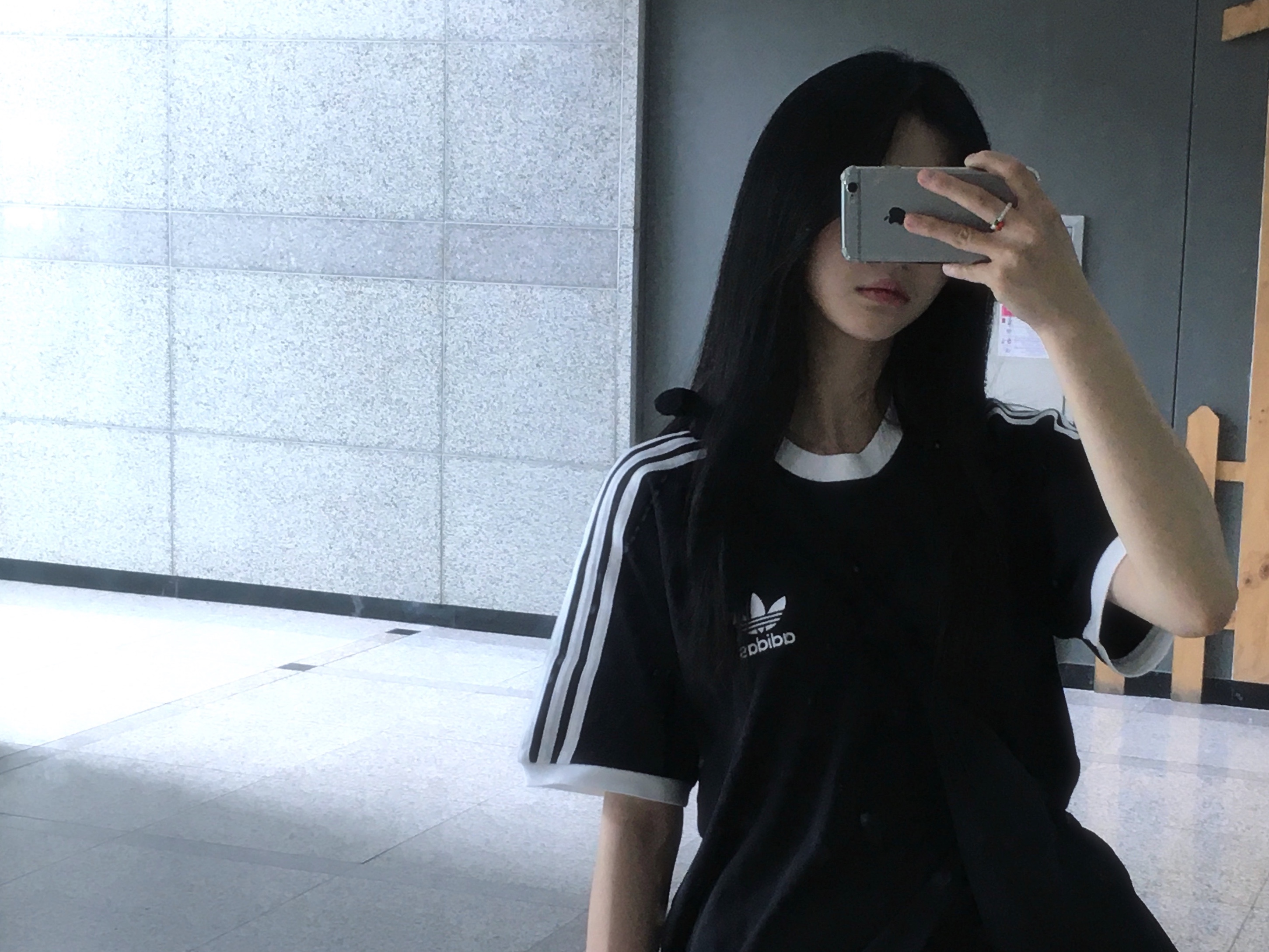 Adidas Adicolor Classics 3-Stripes T-Shirt Black - KR Sizing 착용 스타일 - 1