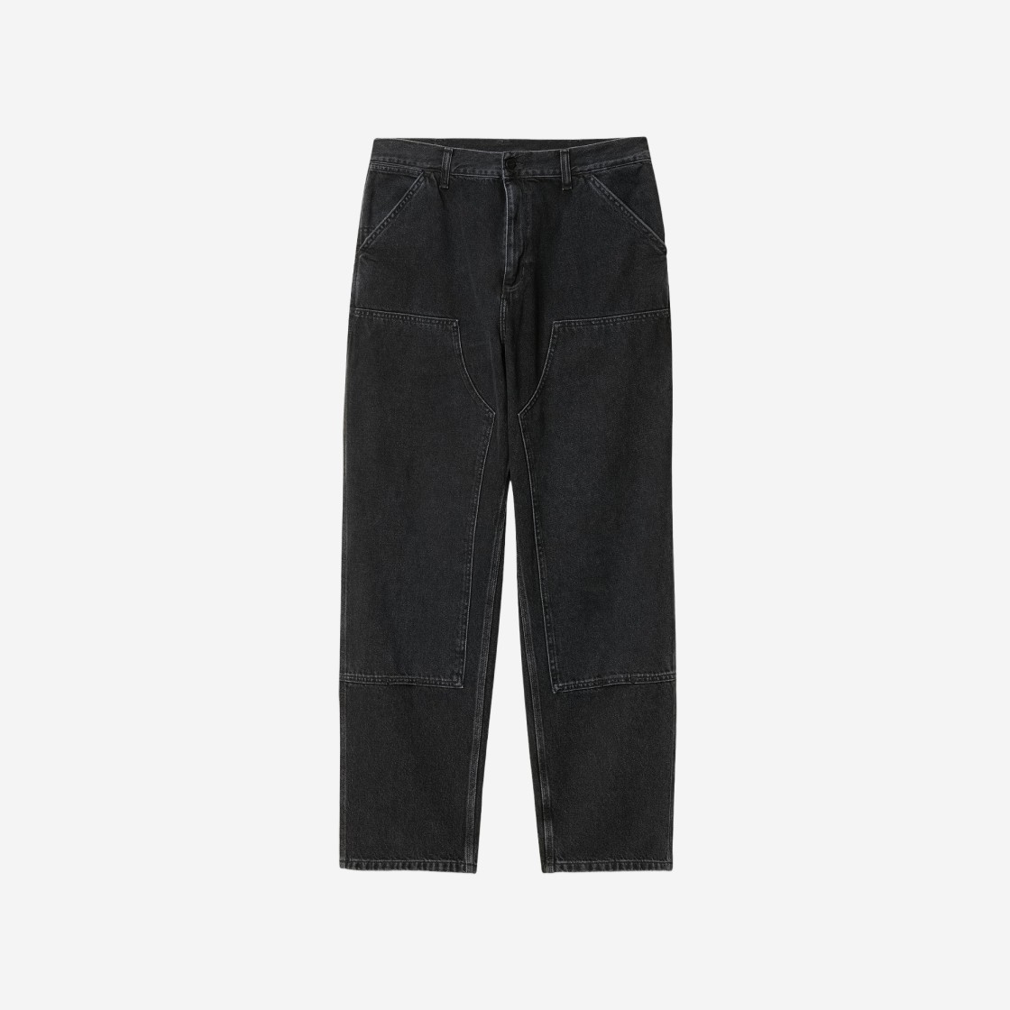 Carhartt WIP Fairfield Denim Double Knee Pants Black Stone Washed 상세 이미지 1