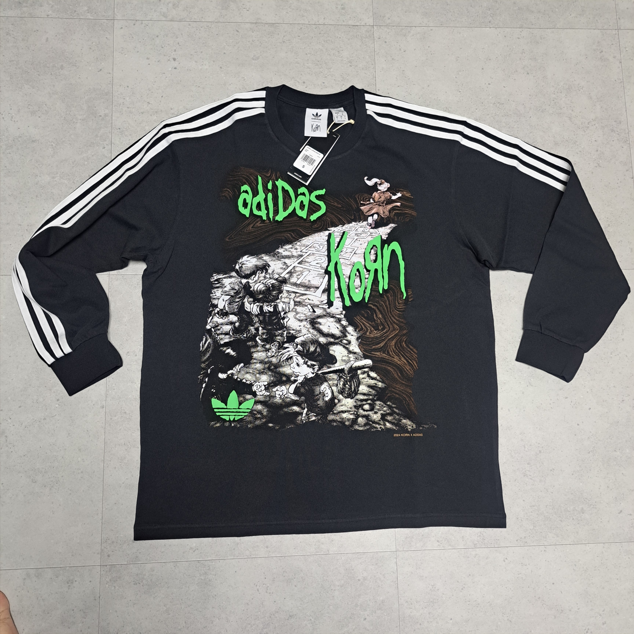 Adidas x KoRn Long Sleeve T-Shirt Black - US Sizing 착용 스타일