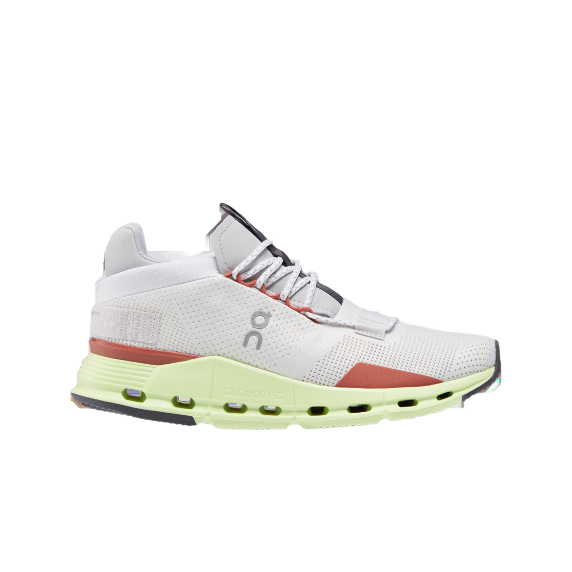 (W) 온 러닝 클라우드노바 화이트 라임라이트((W) On Running Cloudnova White Limelight) - 1