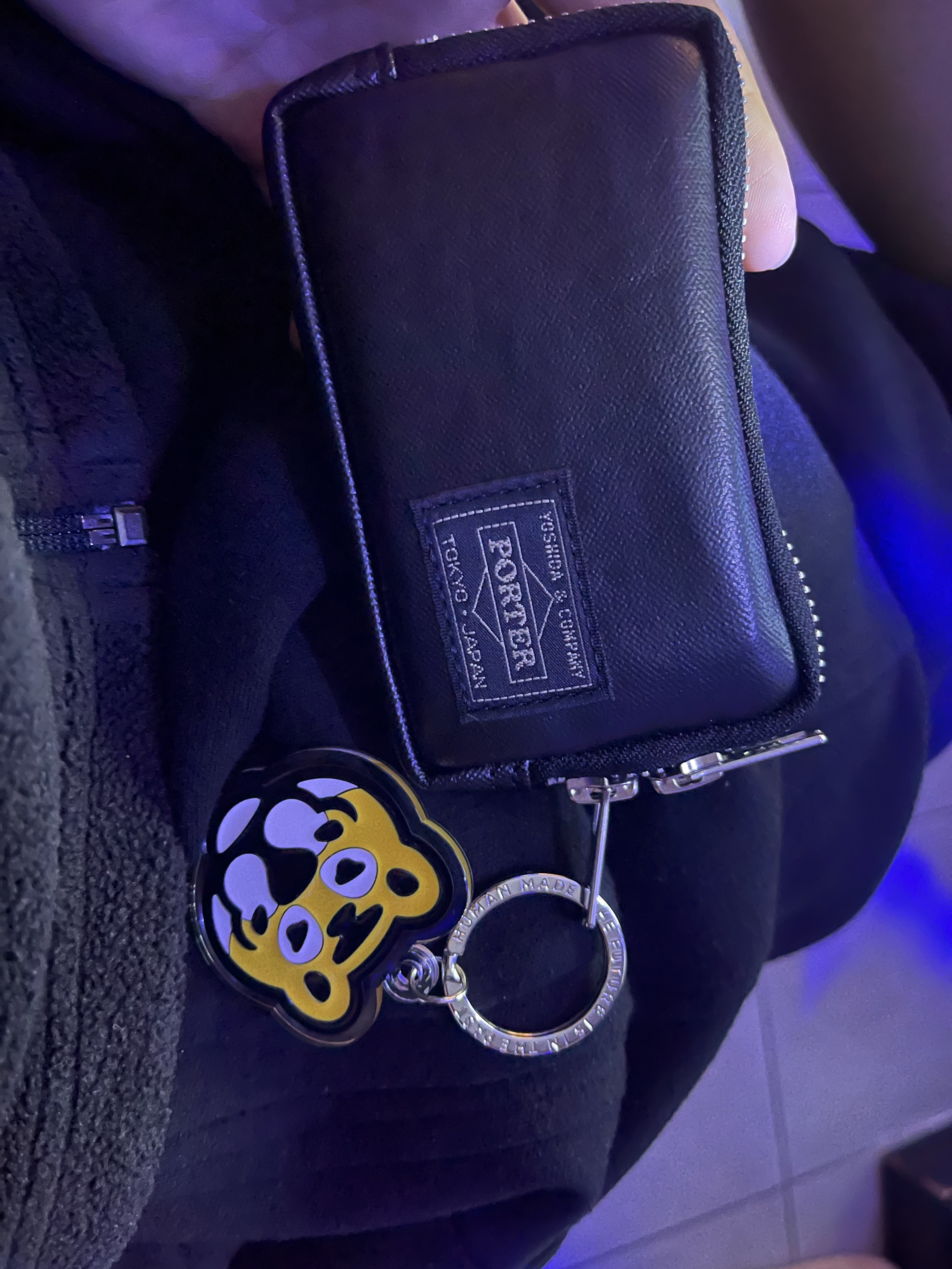 Human Made Acrylic Animal Keyring Yellow, Porter Freestyle Multi Coin Case Black 착용 스타일