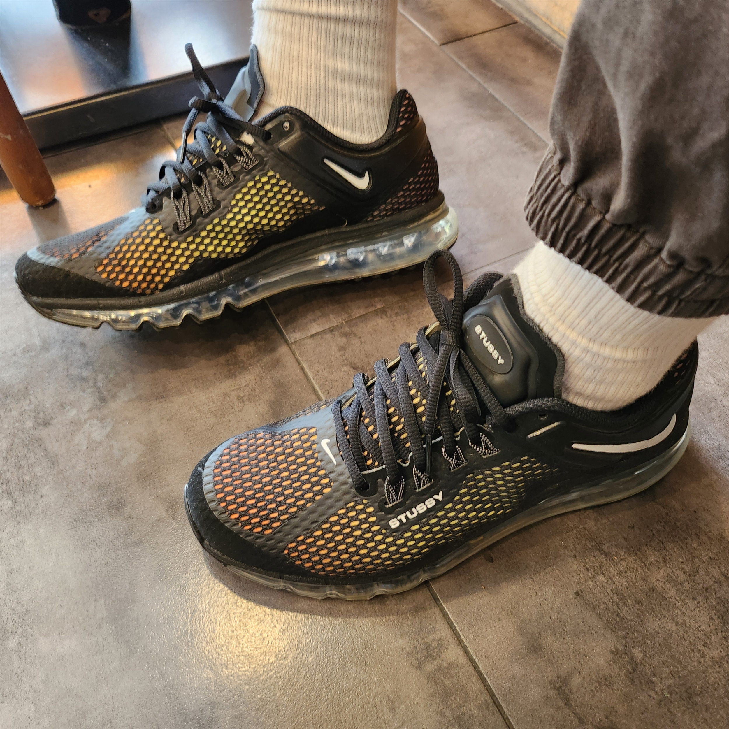 Nike x Stussy Air Max 2013 Black 착용 스타일