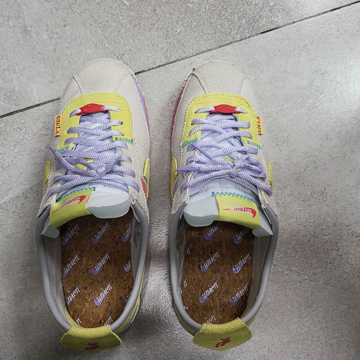Nike x Union Cortez SP Lemon Frost 착용 스타일 - 2