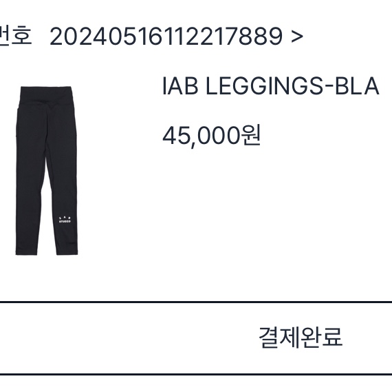 (W) IAB Studio Leggings Black 착용 스타일 - 2