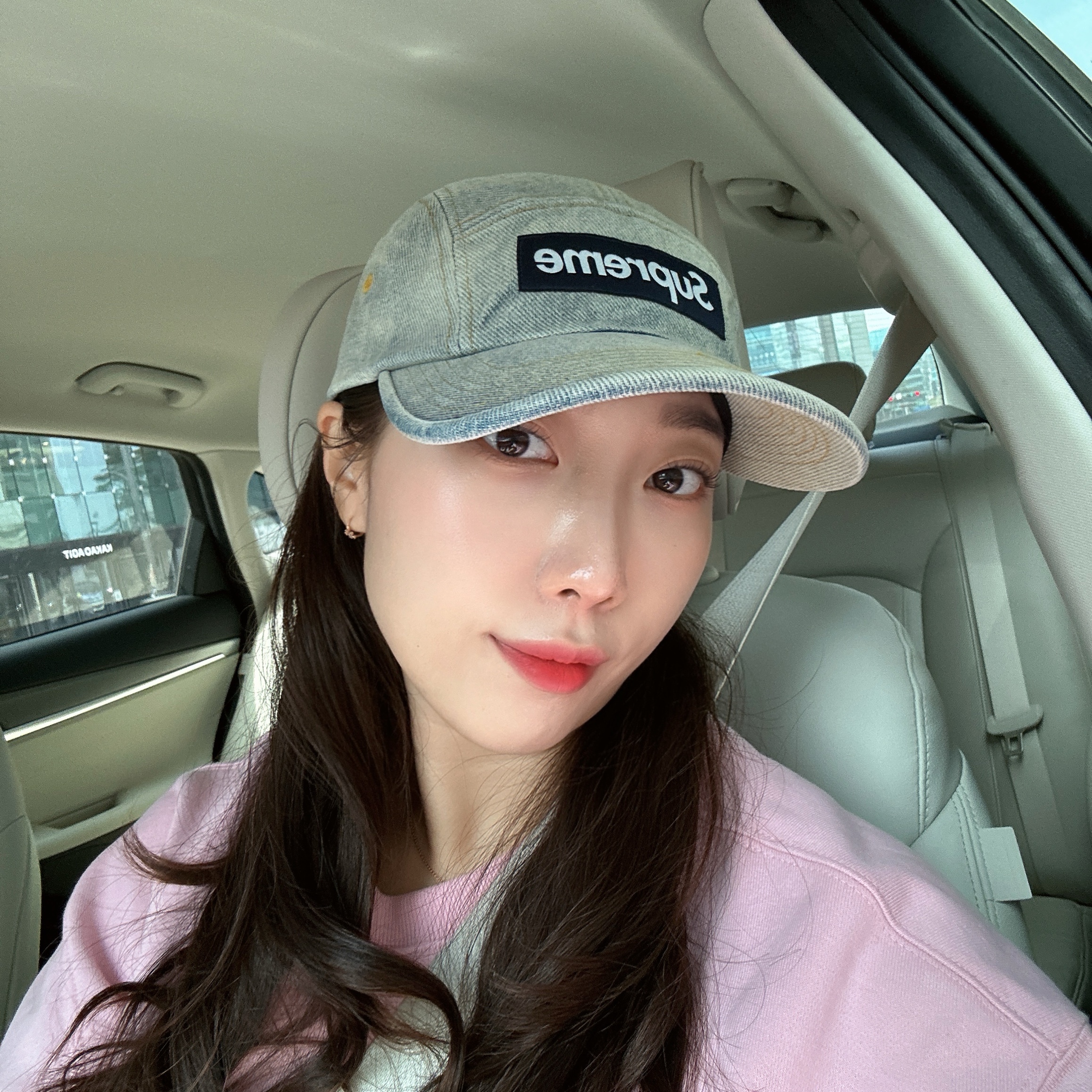 Supreme Denim Camp Cap Dirty Indigo - 23SS 착용 스타일