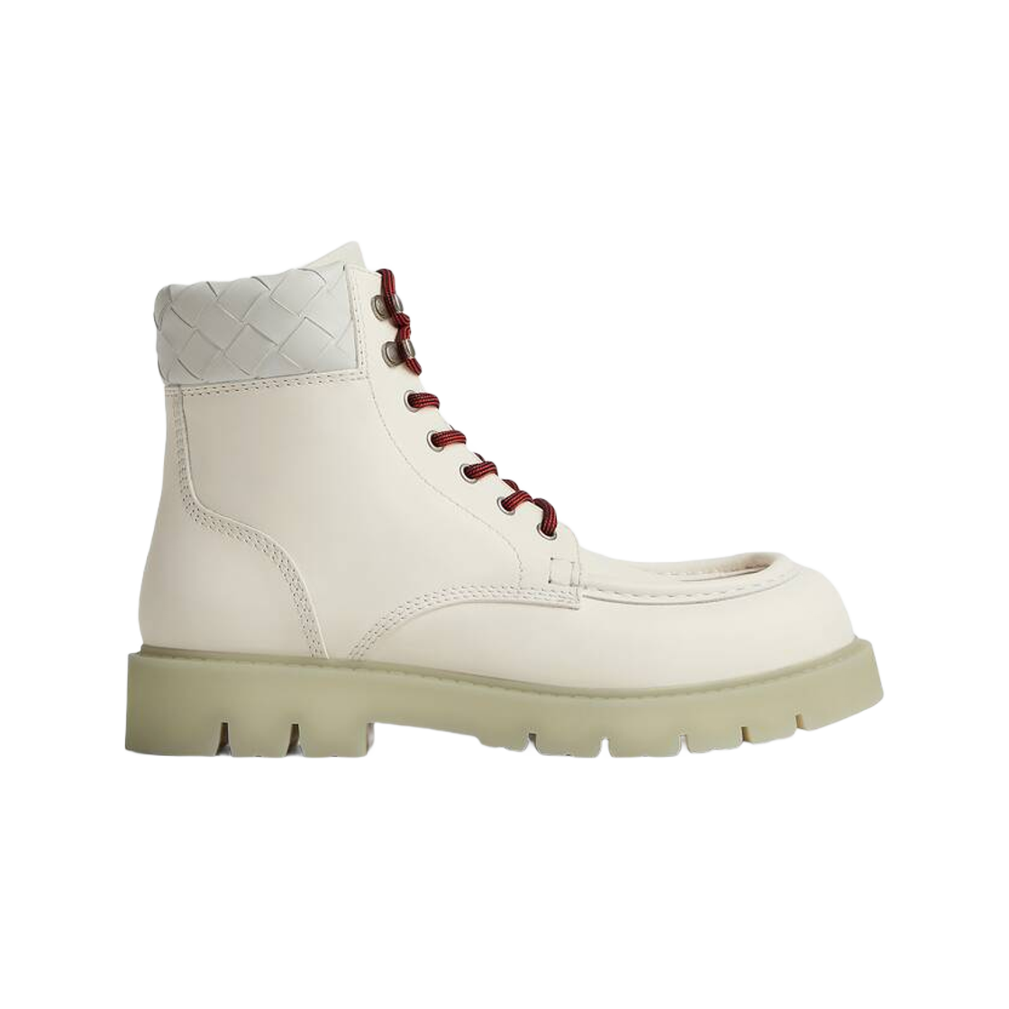 Bottega Veneta Haddock Lace Up Ankle Boot White 상세 이미지 1