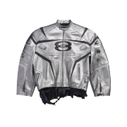 Balenciaga Unity Sports Icon Racer Jacket Silver