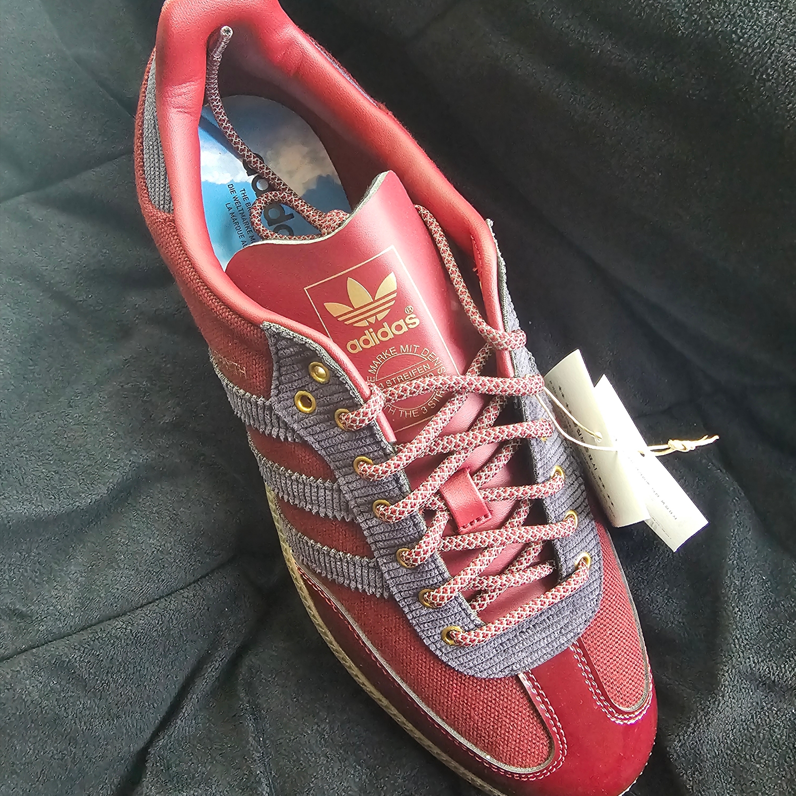 Adidas x Alwayth Samba OG Collegiate Burgundy Aurora Black 착용 스타일