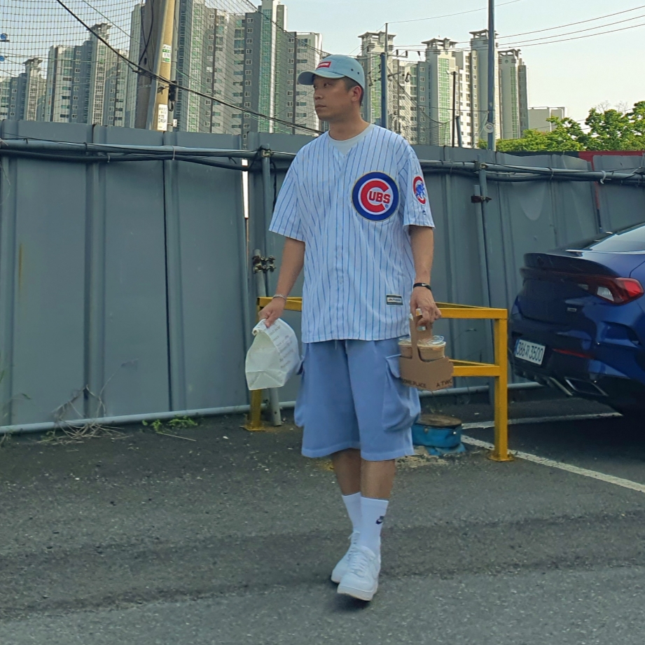 Nike Air Force 1 '07 Low White, Supreme Denim Camp Cap Washed Blue - 22FW 착용 스타일 - 2