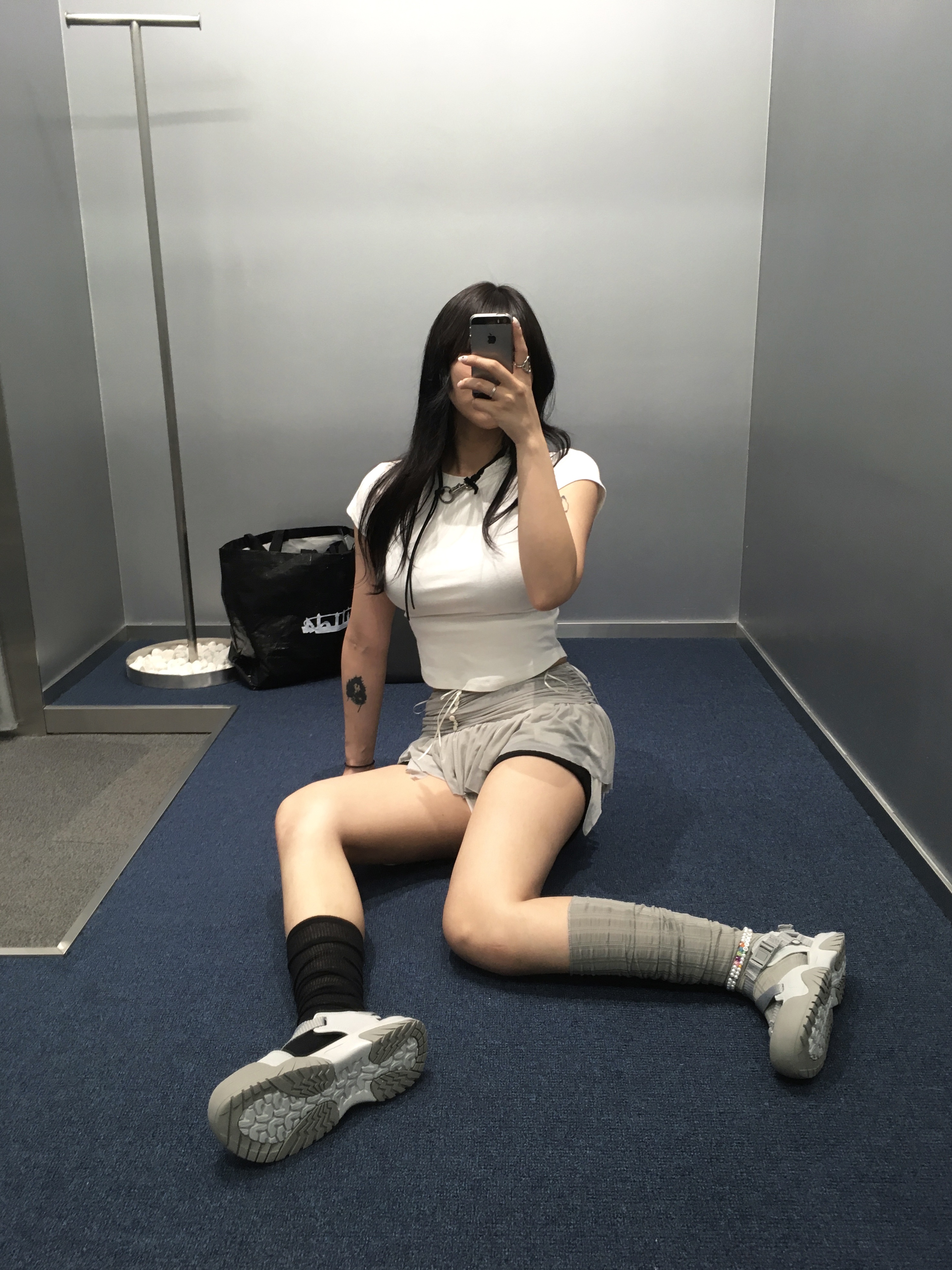 Fila Peito Sandal Grey 착용 스타일 - 1