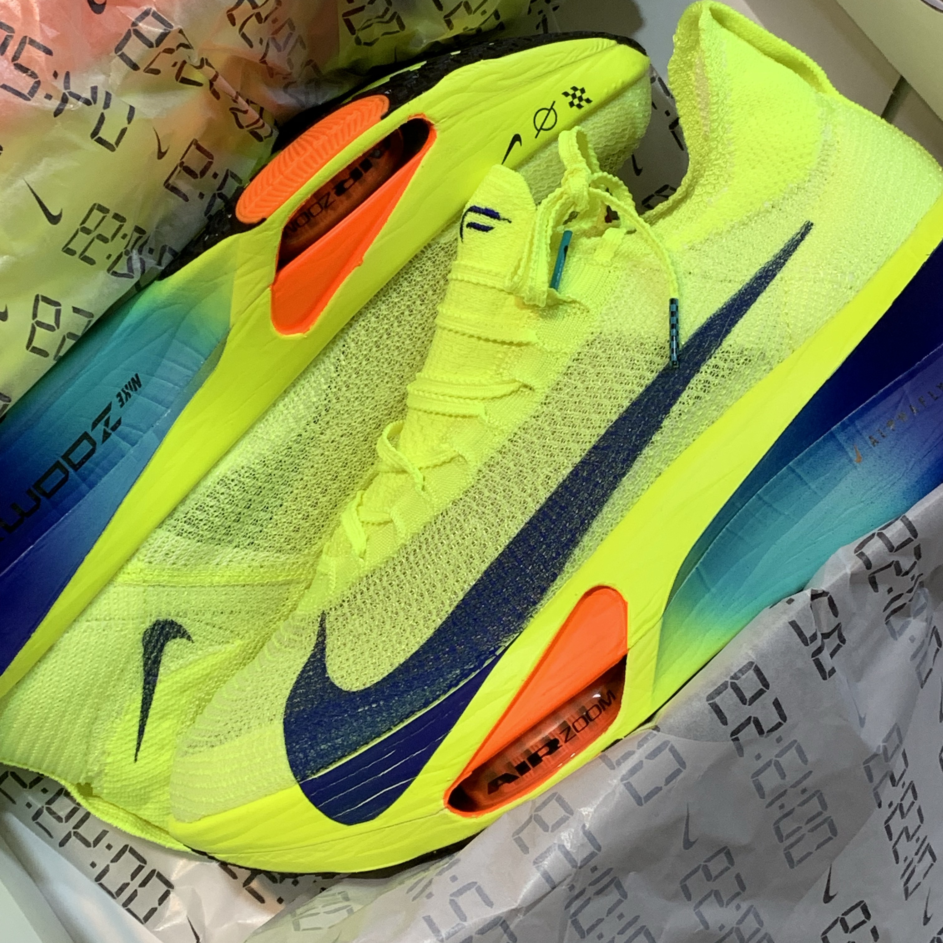Nike Air Zoom Alphafly Next% 3 Volt 착용 스타일
