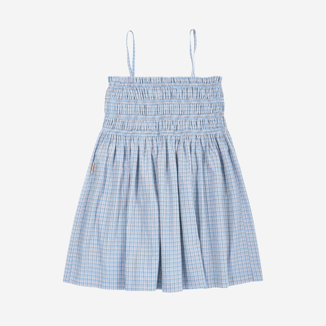 헬로선라이즈 투 포켓 미니 드레스 블루 체크(Hello Sunrise Two Poket Mini Dress Blue Check) - 2