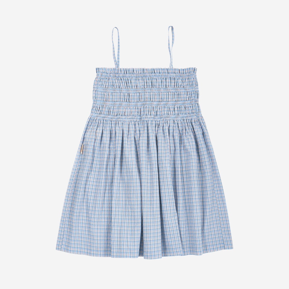 HS41DR001BL Hello Sunrise Two Poket Mini Dress Blue Check - #2