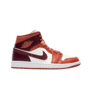 (W) Jordan 1 Mid Dusty Peach Night Maroon