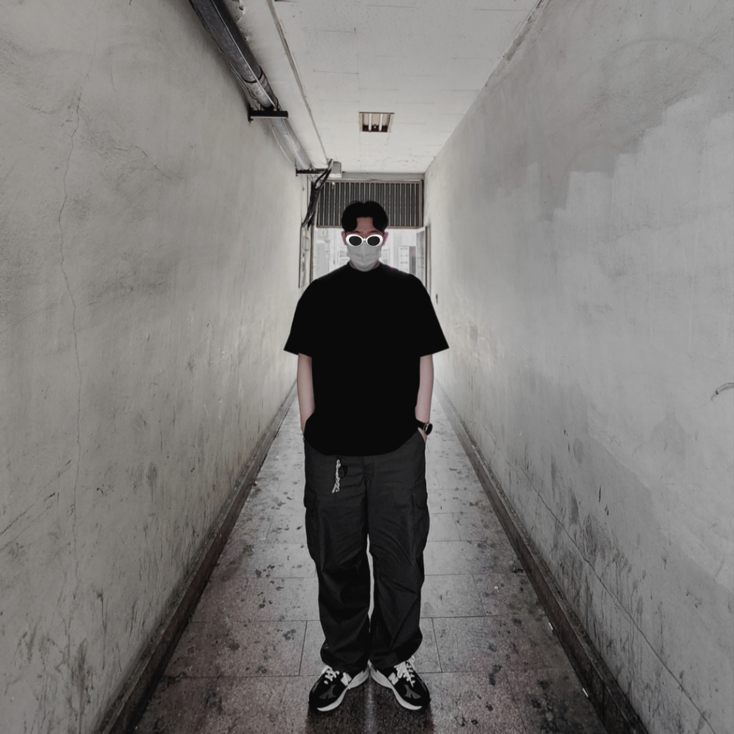 Essentials The Black Collection T-Shirt Black - 23SS 착용 스타일