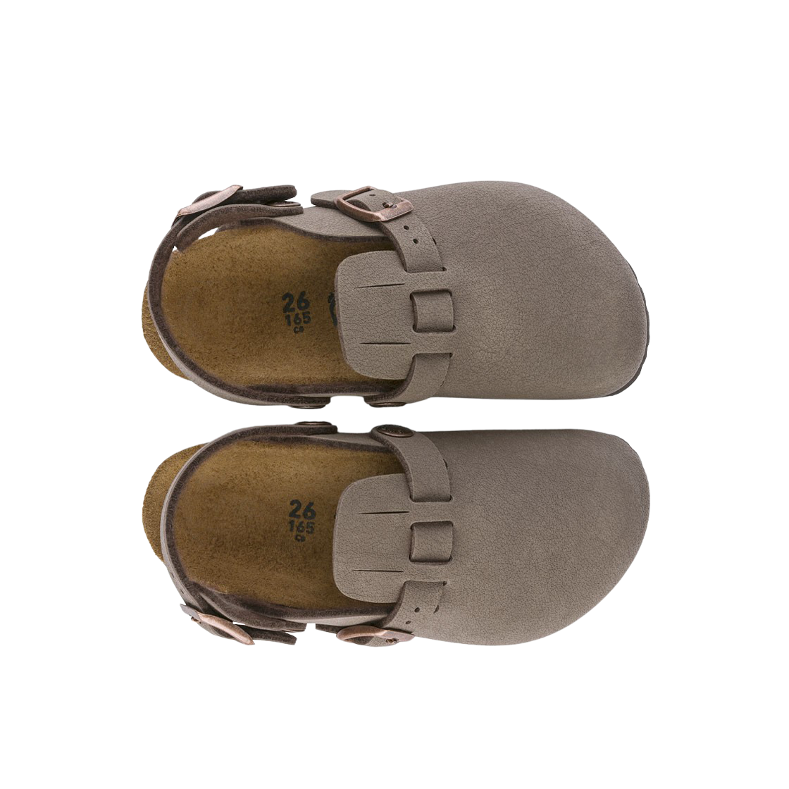 (Kids) 버켄스탁 케이 키즈 비르코 플로 누벅 모카 - 내로우((Kids) Birkenstock Kay Kids Birko Flor Nubuck Mocha - Narrow) - 2