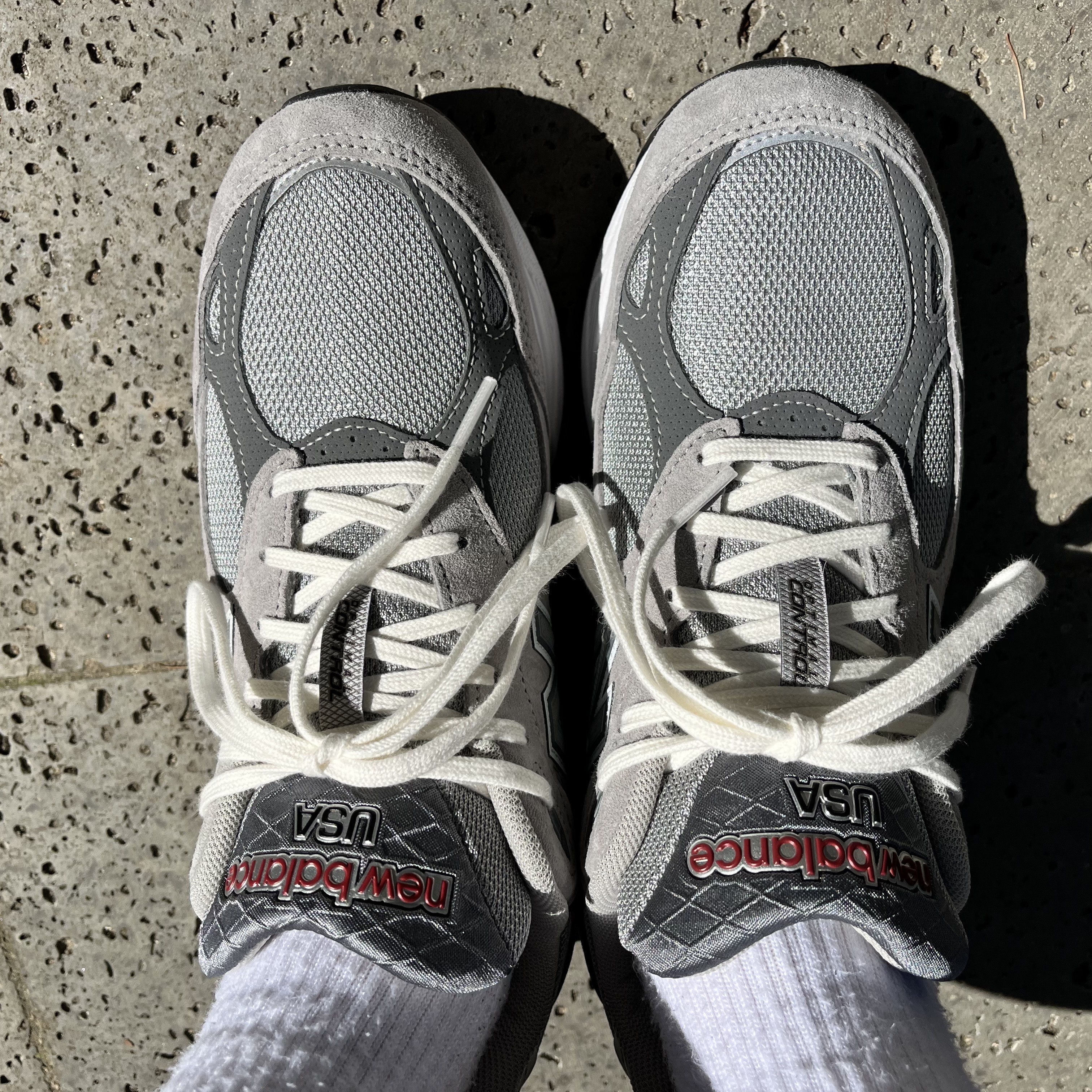 New Balance 990v3 Made in USA Grey - D Standard 착용 스타일 - 2