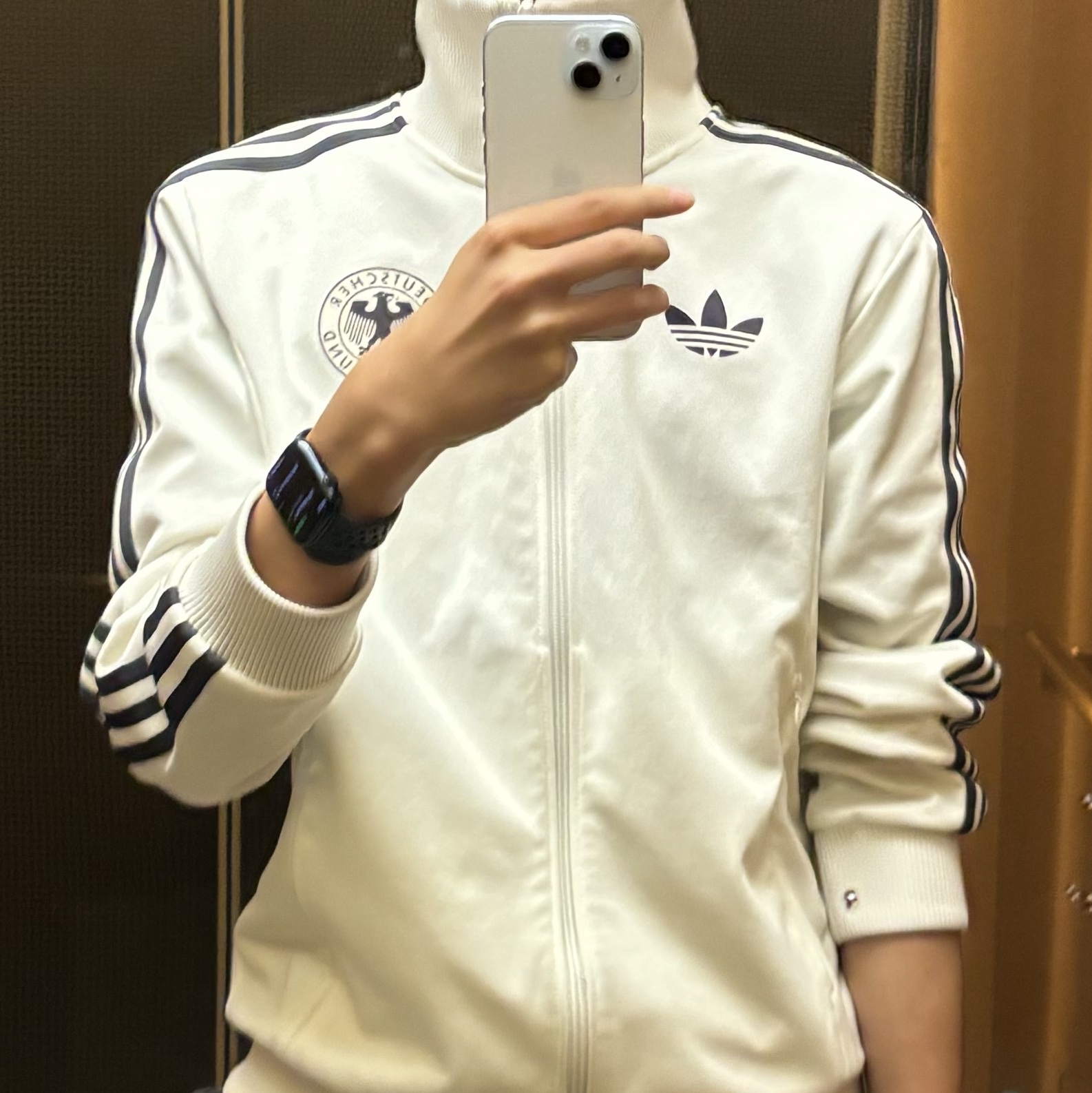 Adidas German Beckenbauer Track Top Off White - KR Sizing 착용 스타일