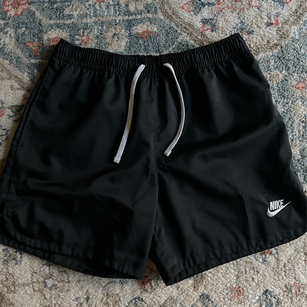Nike NSW Woven Lined Flow Shorts Black - Asia 착용 스타일 - 1