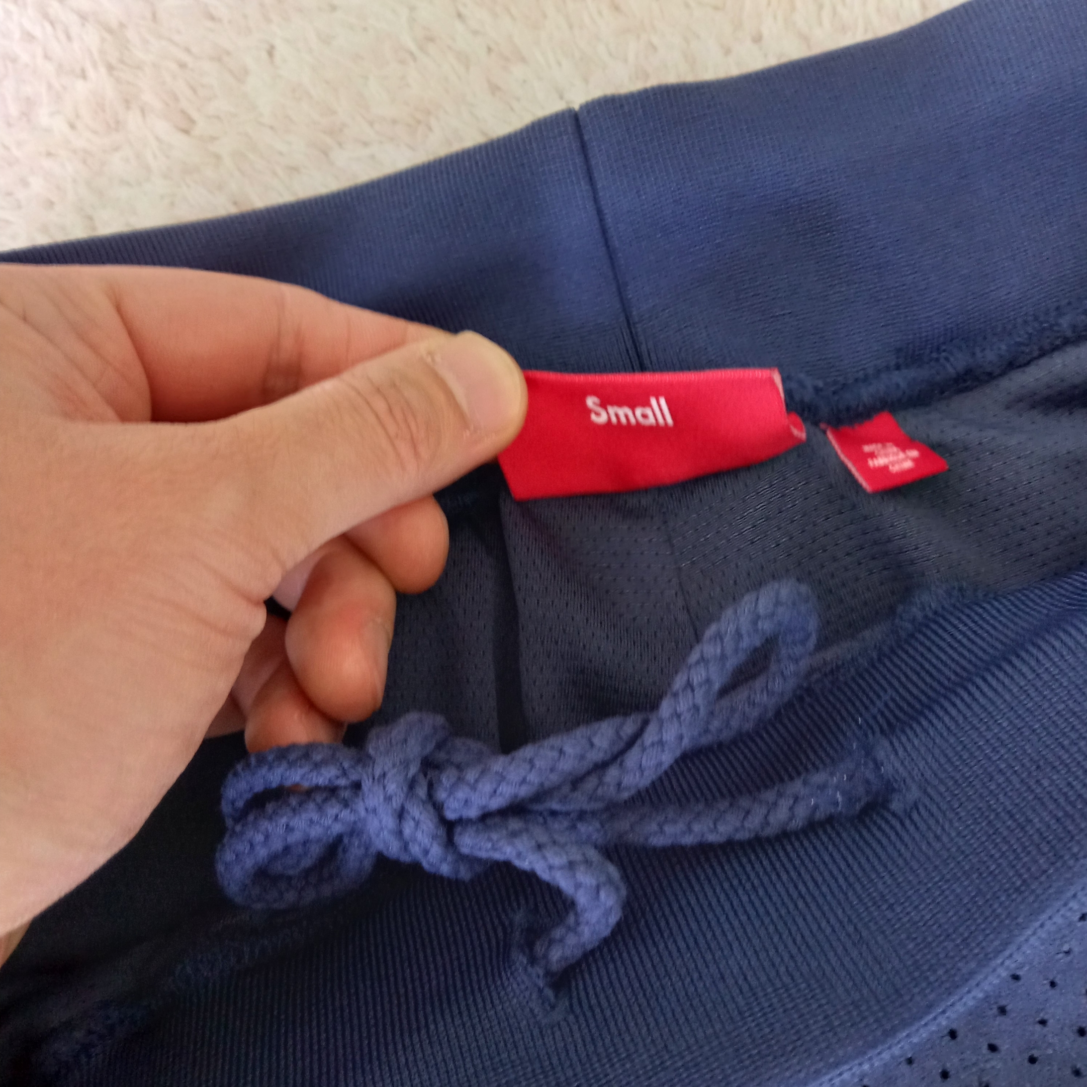 Supreme Ultrasuede Mesh Short Navy - 24SS 착용 스타일 - 4