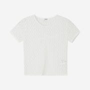 Studiotable Lace Shirring Top White