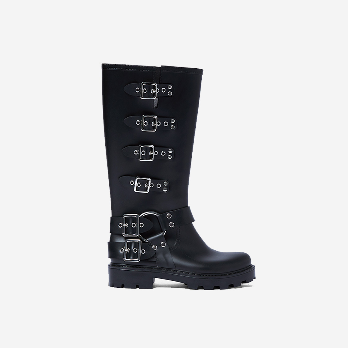마르디 메크르디 레폼프 우먼 와일드 레인 부츠 롱 블랙