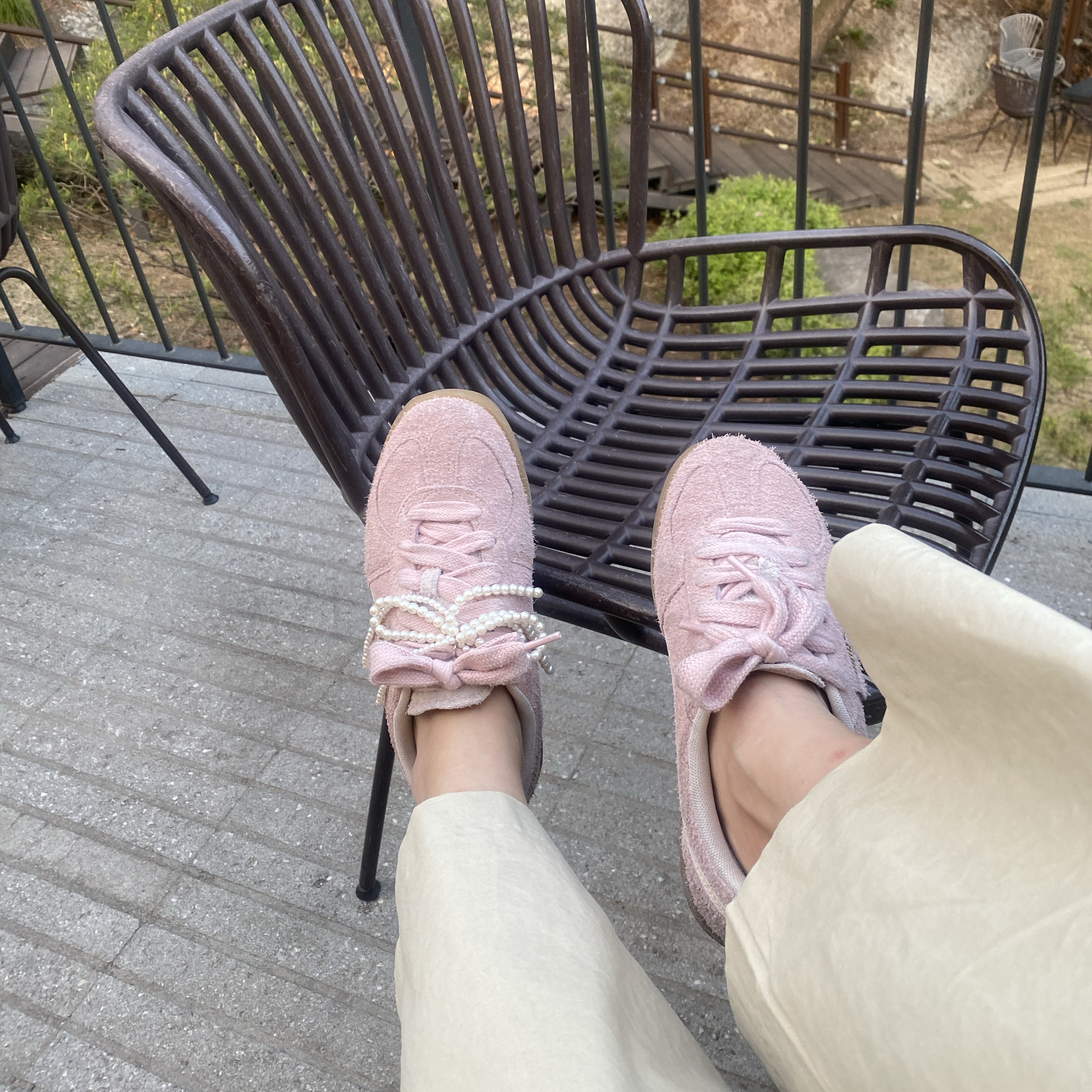 Puma Palermo Hairy Rose Quartz Rosebay 착용 스타일 - 2
