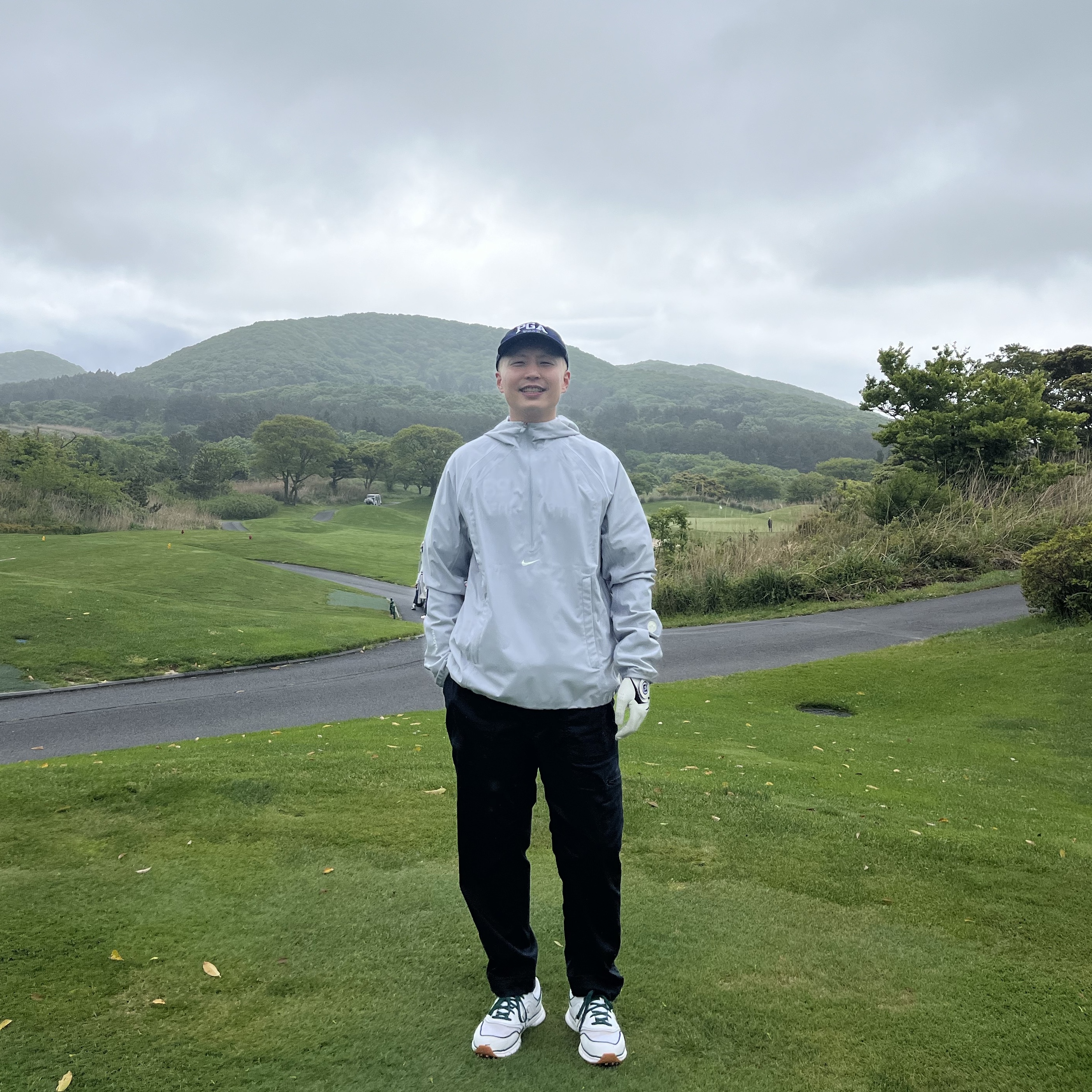 Nike x Drake Nocta Golf Jacket Grey - US/EU, PGA TOUR & LPGA X BALANSA Lettering Logo Ball Cap Navy 착용 스타일