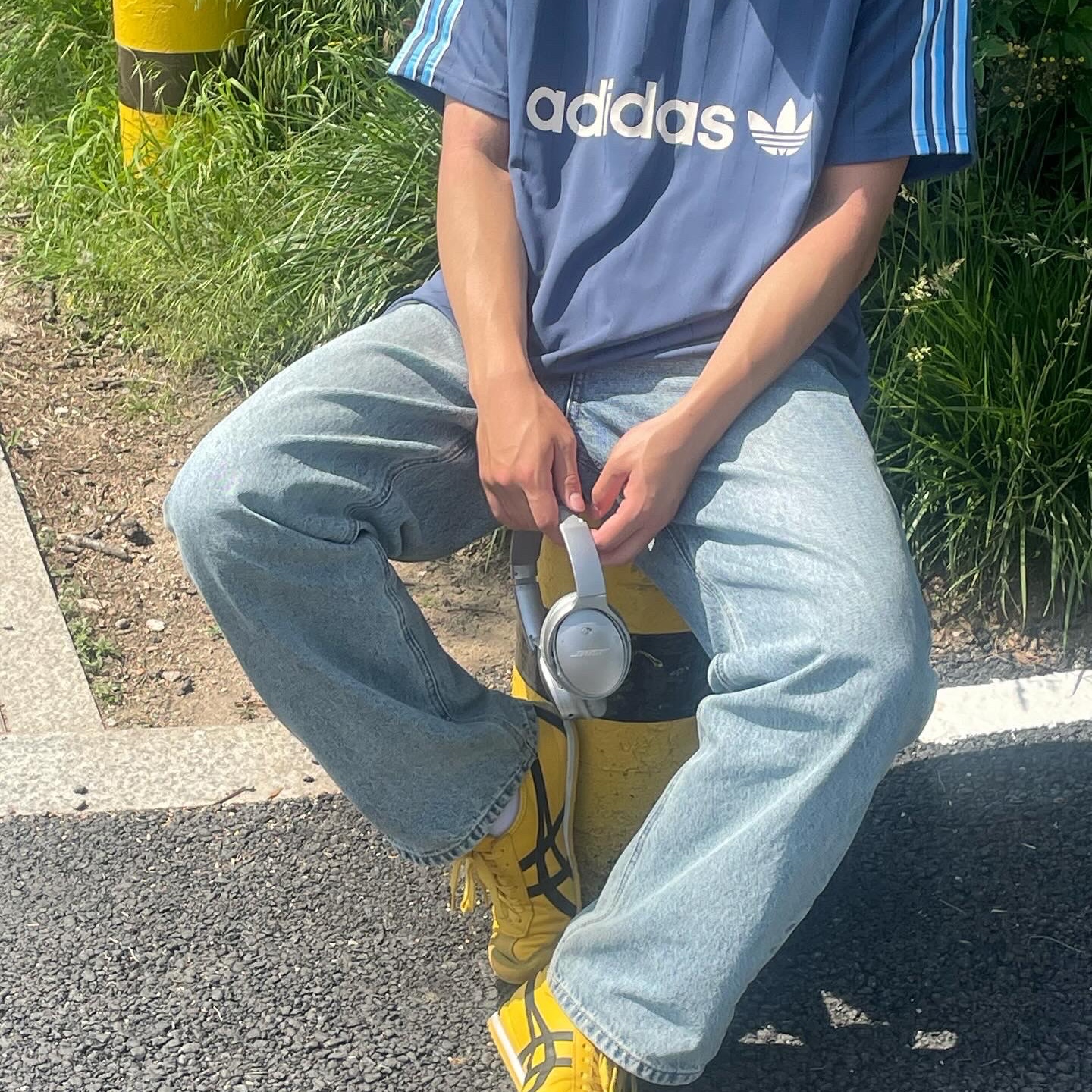 Onitsuka Tiger Mexico 66 Yellow Black 착용 스타일