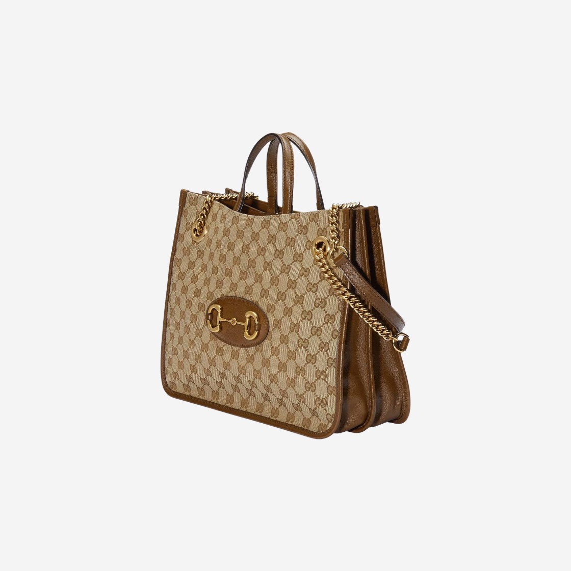 Gucci Horsebit 1955 Medium Tote Bag Beige Ebony GG Supreme 상세 이미지 2