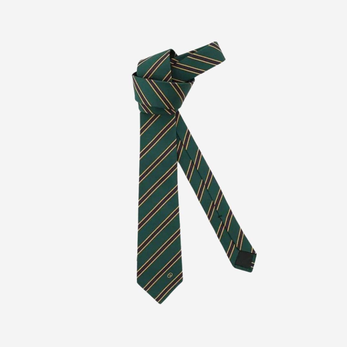 Gucci Striped Silk Tie Green Blue 상세 이미지 1