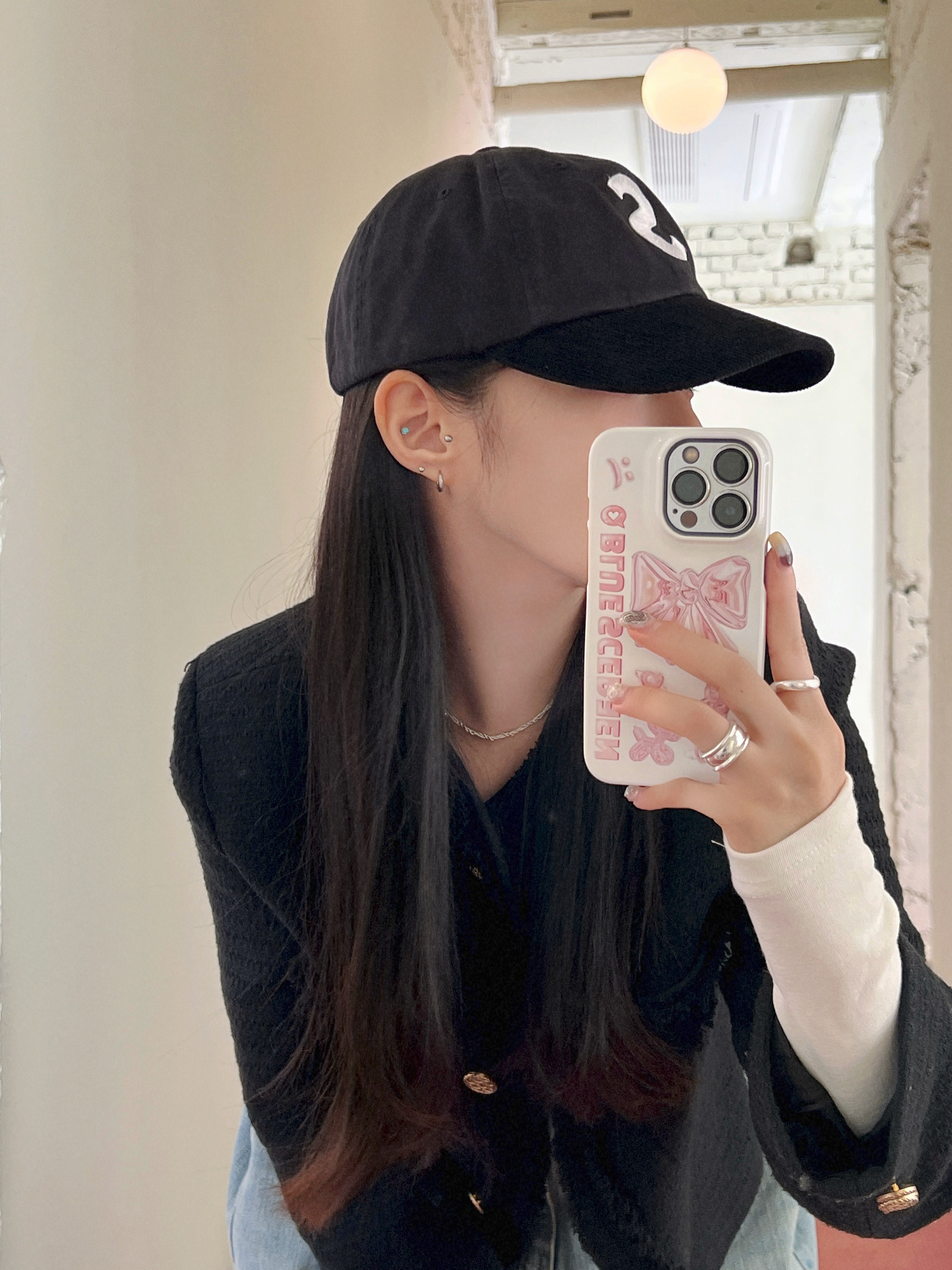Supreme 2-Tone S Logo 6-Panel Black - 24SS 착용 스타일 - 4