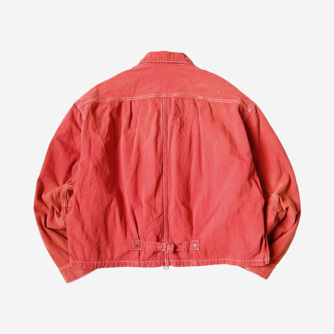 Kapital California Red Canvas Covered Drizzler with Liner Red 상세 이미지 2