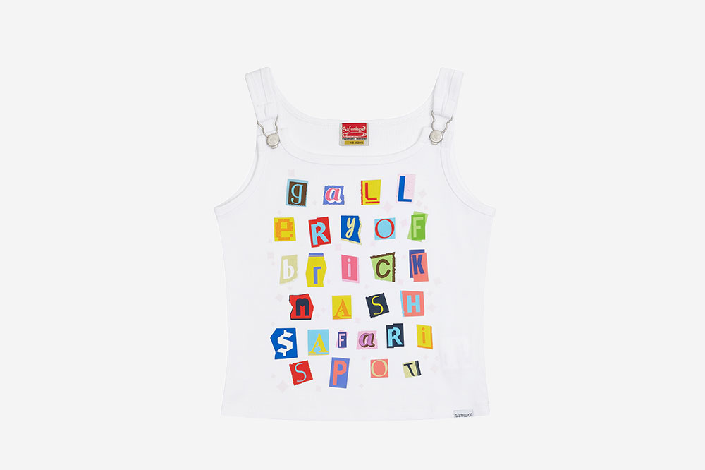 Safarispot 1/2 Stickerpack Suspenders Sleeveless White 상세 이미지 1
