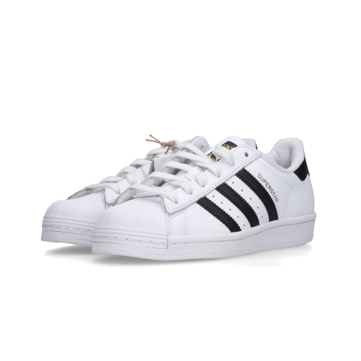 (J) Adidas Superstar J White Black