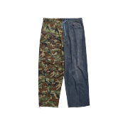 Balenciaga Dark Camo Hybrid Baggy Pants Dark Blue