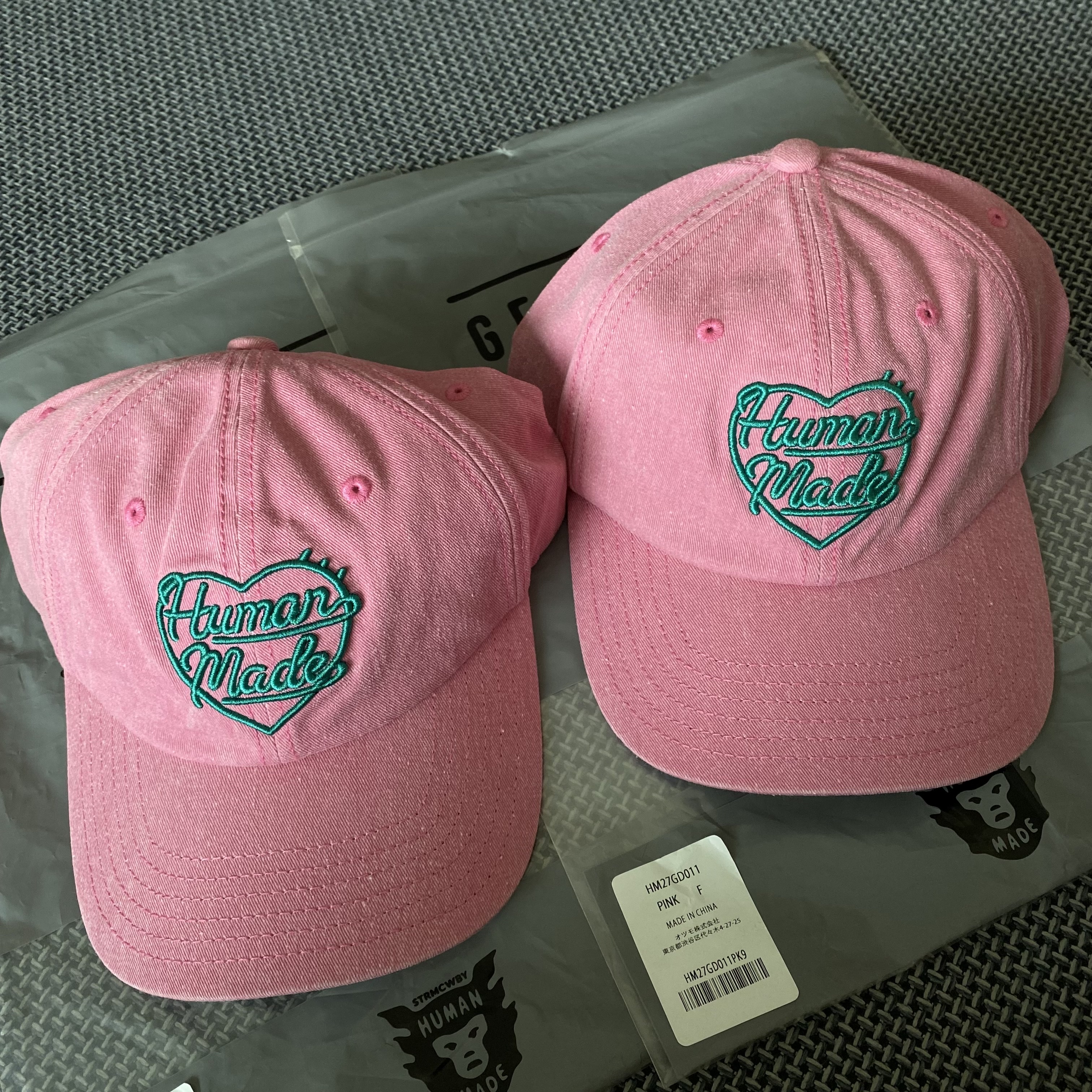 Human Made 6 Panel Cap #1 Pink 착용 스타일