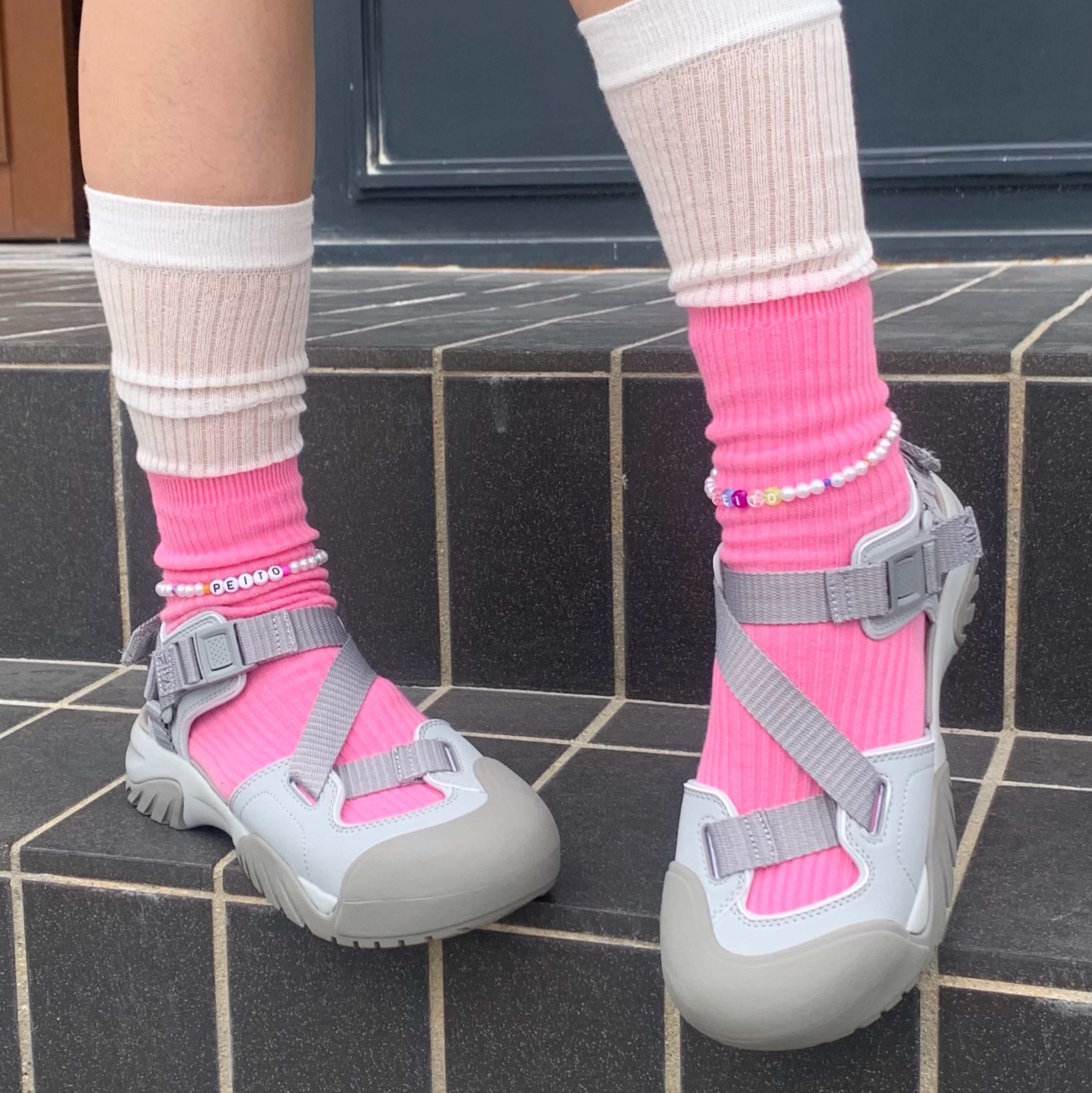 Fila Peito Sandal Grey 착용 스타일 - 7