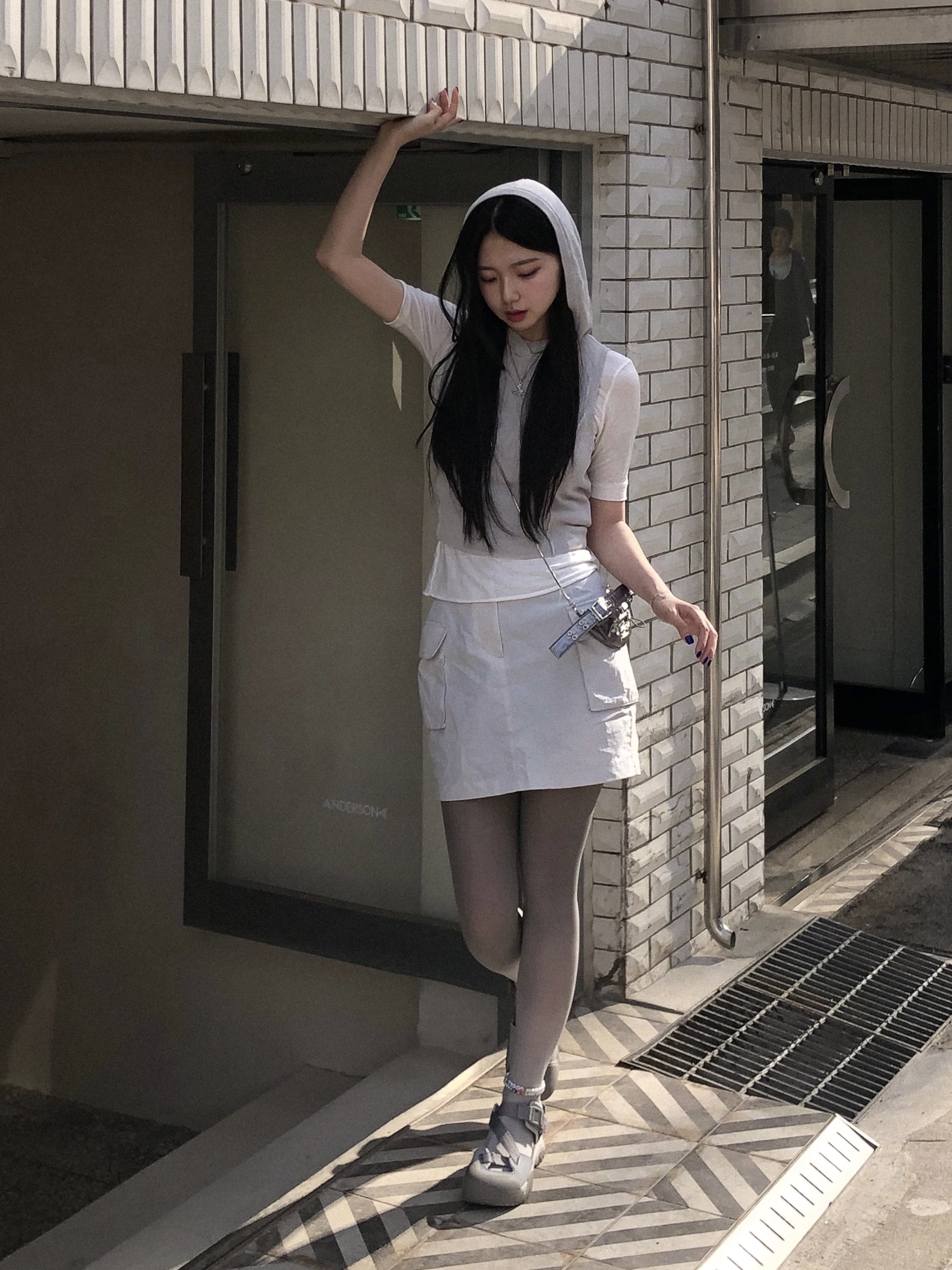 Fila Peito Sandal Grey 착용 스타일 - 6