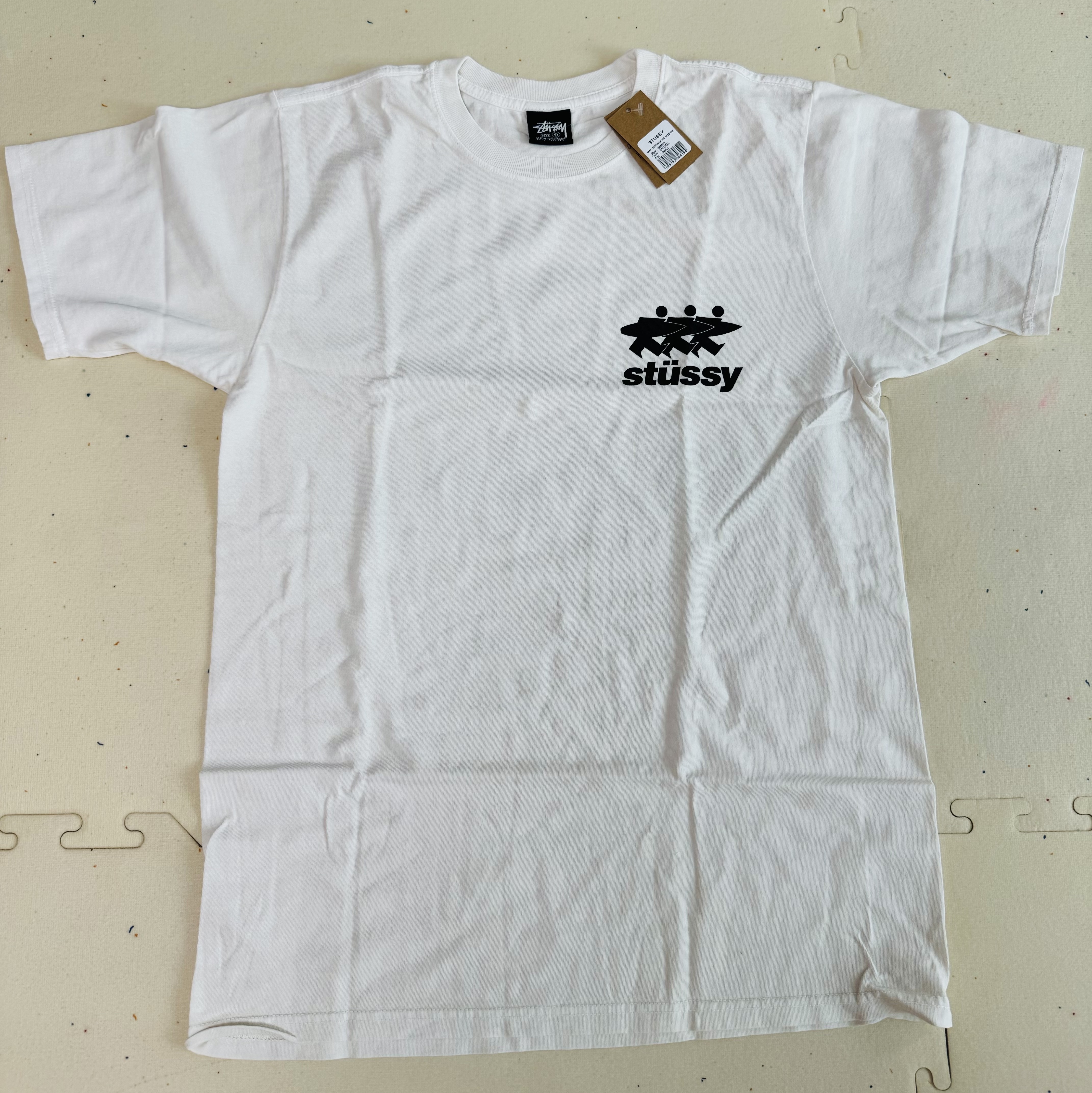 Stussy Surfwalk Pigment Dyed T-Shirt Natural 착용 스타일 - 1