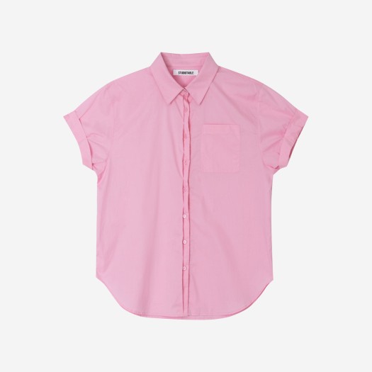 스튜디오테이블 롤업 하프 셔츠 핑크