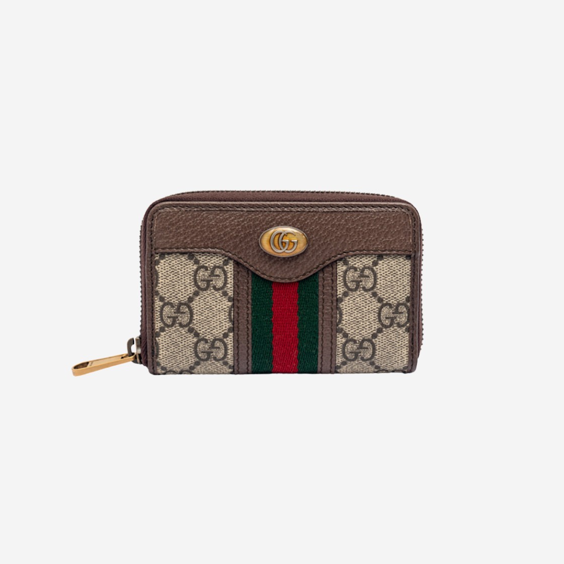 Gucci Ophidia GG Zip Around Card Case Beige Ebony 상세 이미지 1