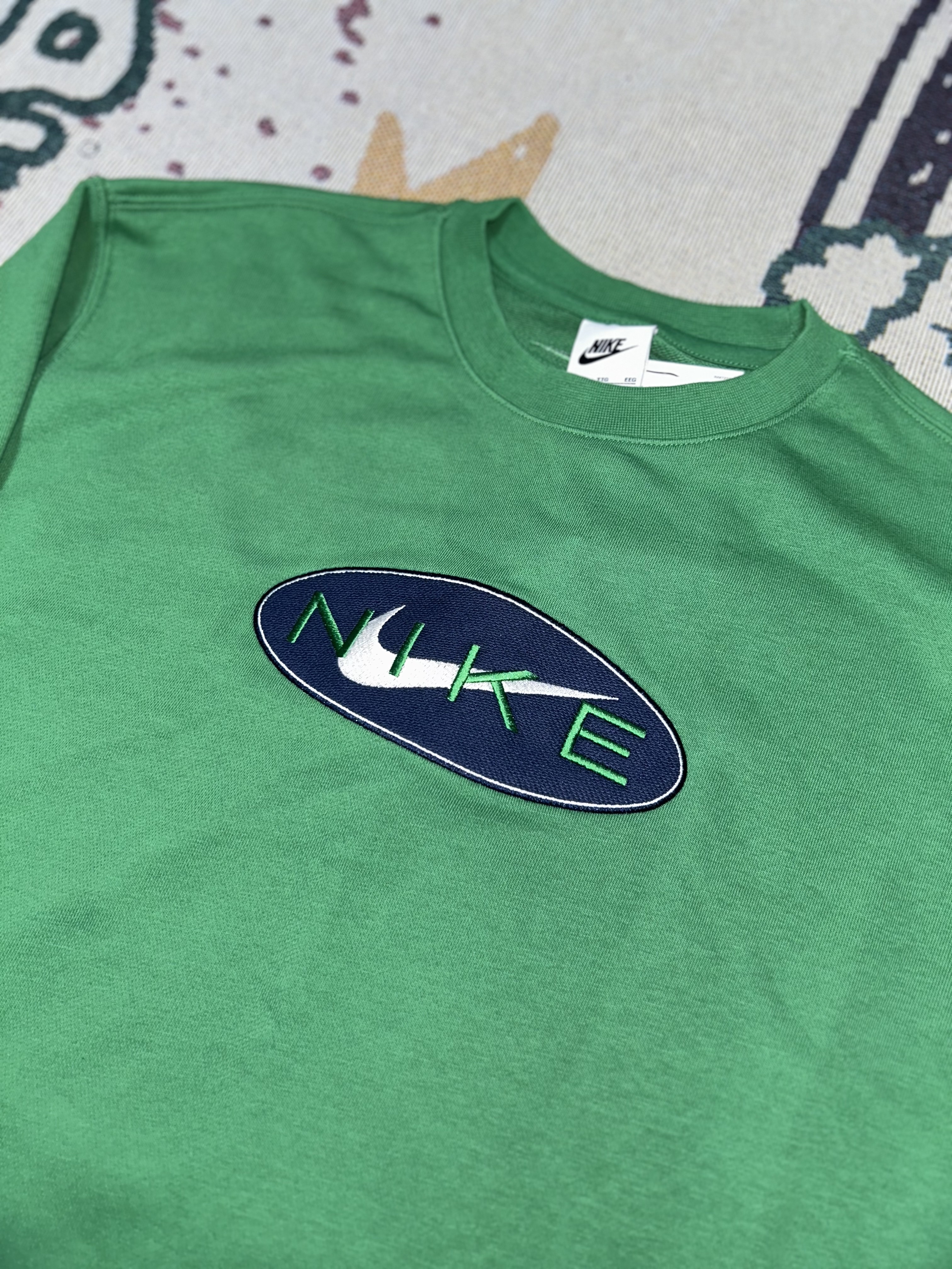 Nike NSW French Terry Crewneck Sweatshirt Aloe Verde - Asia 착용 스타일 - 1